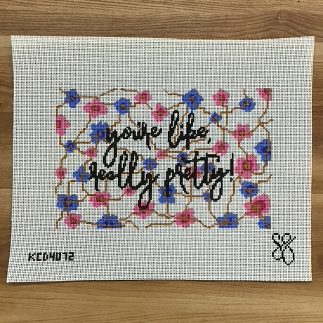 Pink and Blue Floral - You're Like Really Pretty