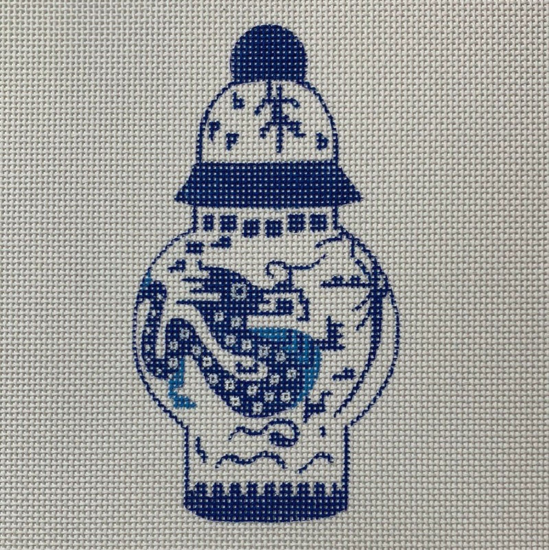 Blue Jardiniere - Dragon