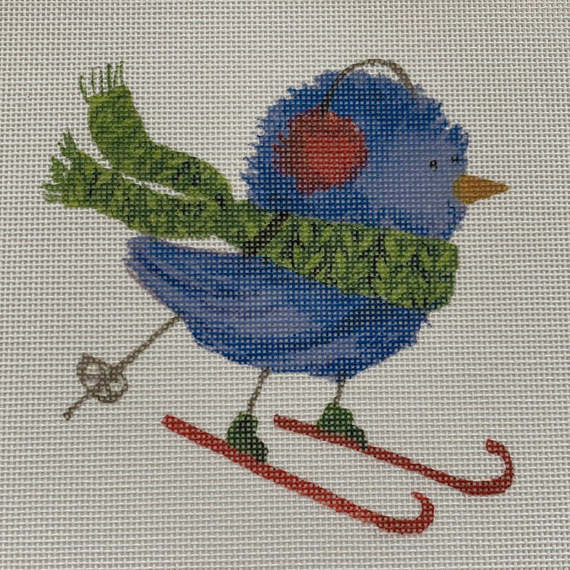 Blue Bird - Red Ear Muffs