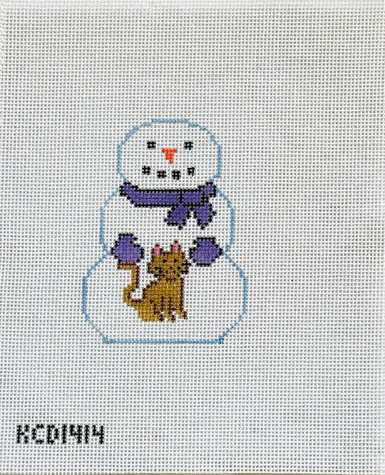 Snowman with Cat
