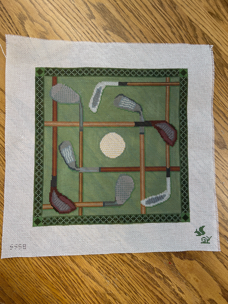 The Squirrel & The Snail ·  Vintage Golf Pillow