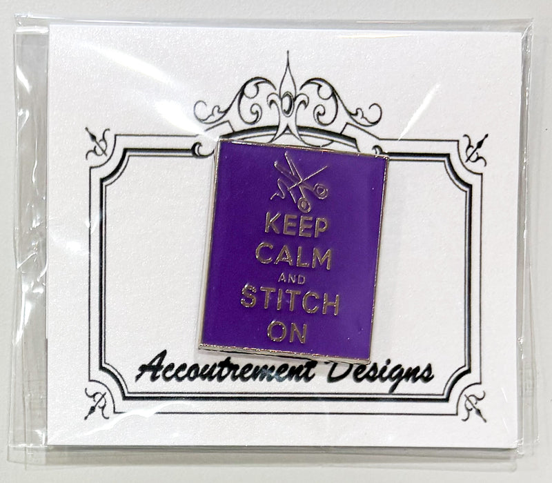 Keep Calm and Stitch On - Purple - Needleminder