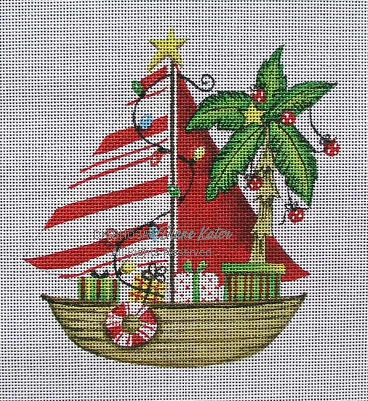 Beach & Sea: Candy Stripe Sailboat