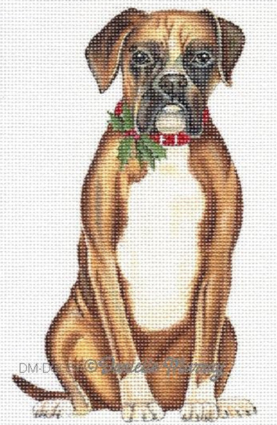 Dog: Holiday Boxer ornament