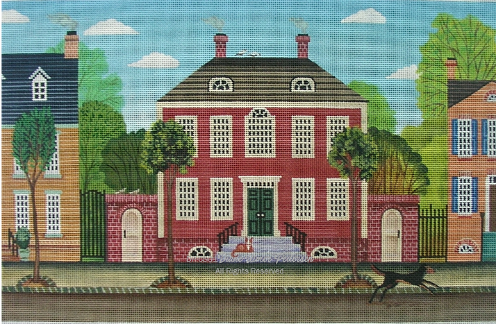 Cityscape: Early Morning Townhouses