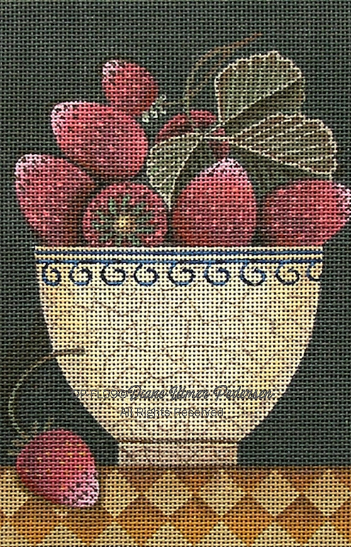 Floral: Cup of Strawberries