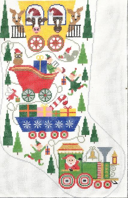 Christmas Train Stocking