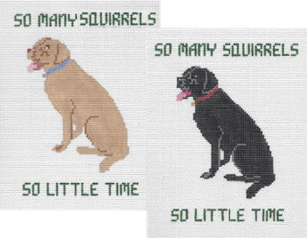 So Many Squirrels - Black Lab