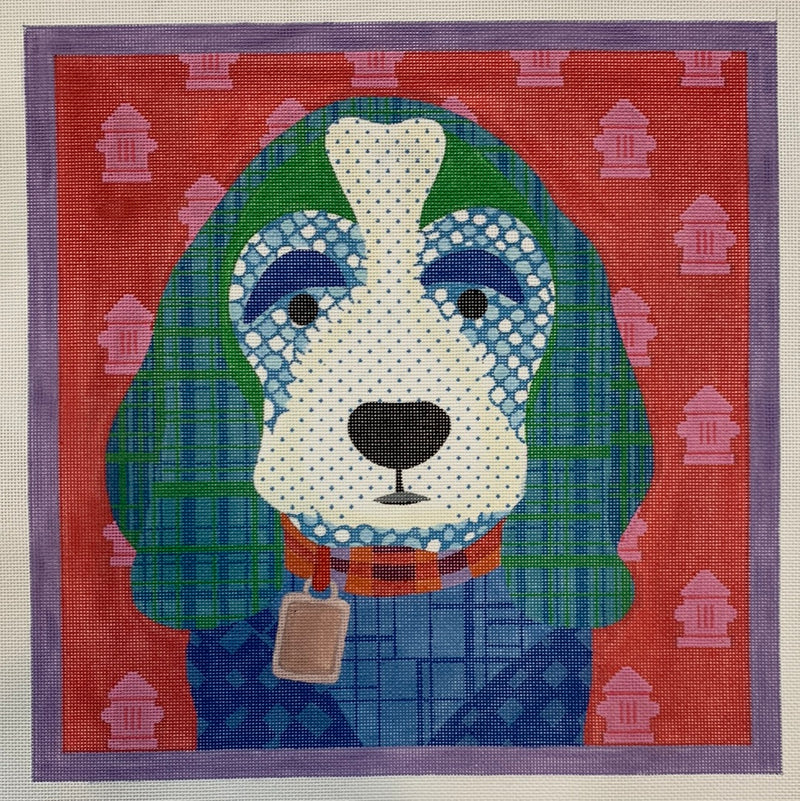 Patchwork Blue Dog