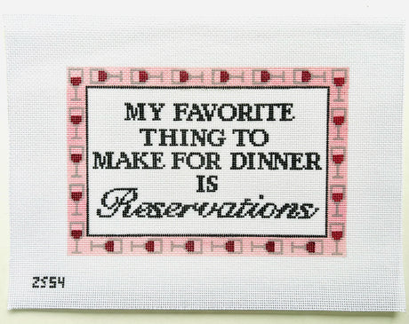 My Favorite Thing to Make for Dinner is Reservations