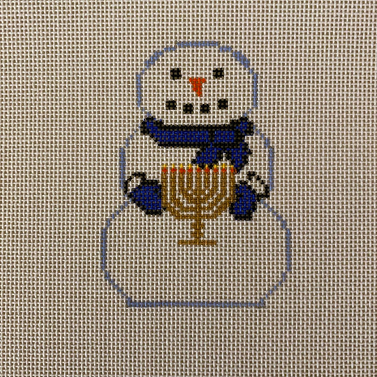 Snowman with Menorah