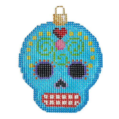 Sugar Skull Ornament/Blue