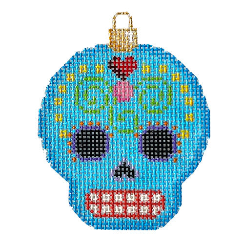 Sugar Skull Ornament/Blue