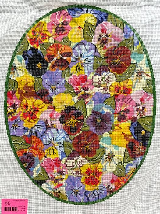 Oval Pansy Footstool