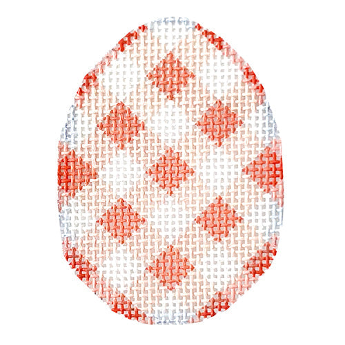 Coral Gingham Mini Egg