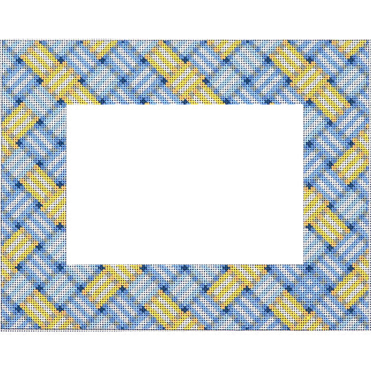 Woven Ribbon Frame/Blue  4x6Op