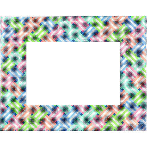 Woven Ribbon Frame/Multi  4x6Op