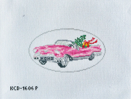 Pink Christmas Cadillac Ornament