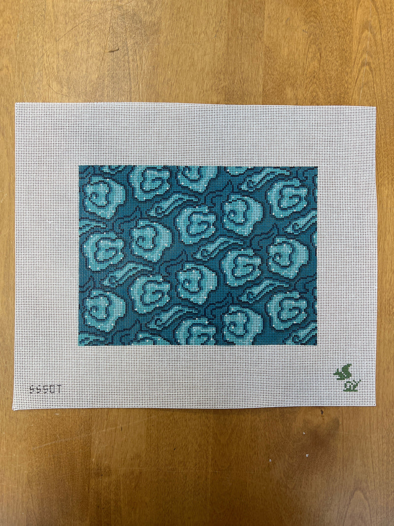 The Squirrel & The Snail ·  Mandarin Clouds Clutch-Teal