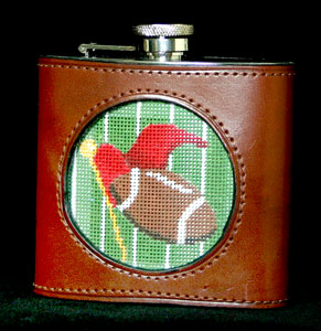 Needlepoint Flask - Canvas & Leather Kit