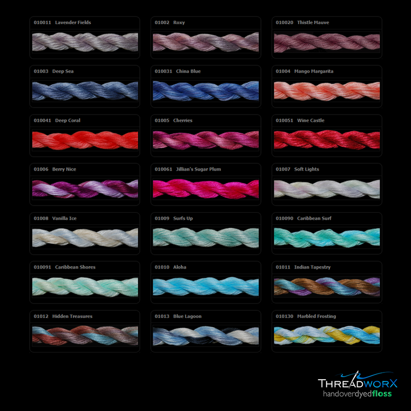 Overdyed DMC Floss · 109s - 112s by Threadworx