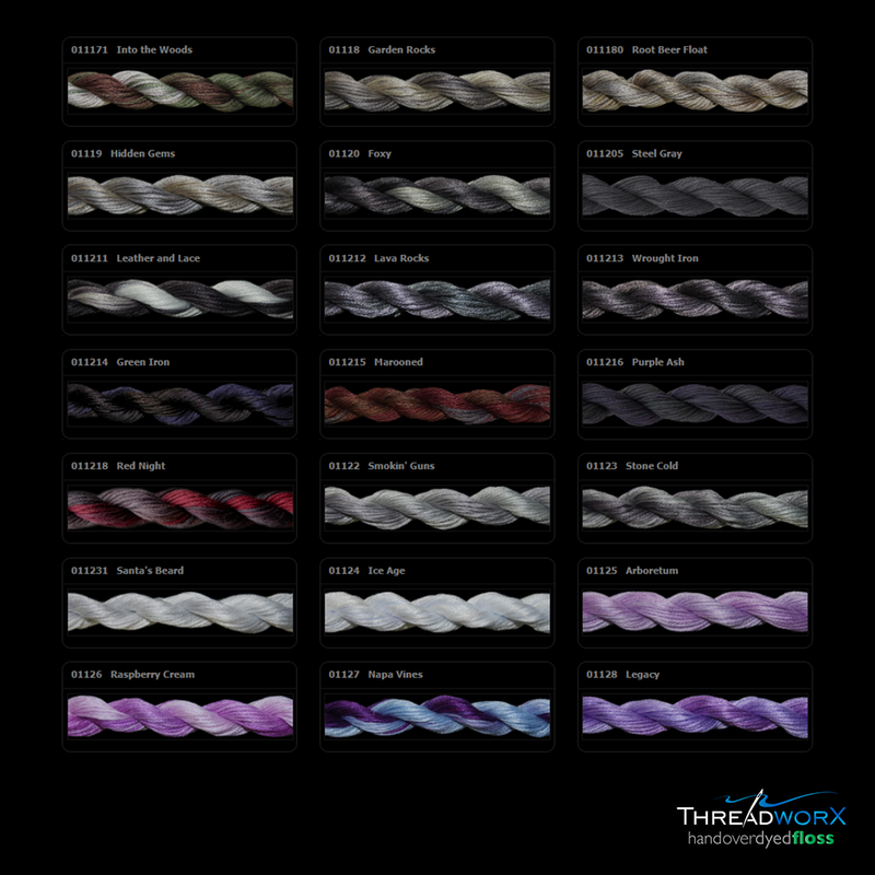 Overdyed DMC Floss · 109s - 112s by Threadworx
