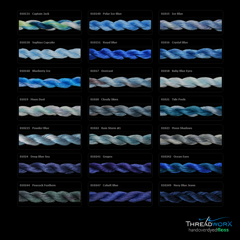 Overdyed DMC Floss · 109s - 112s by Threadworx