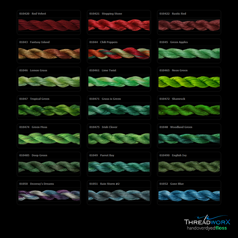 Overdyed DMC Floss · 109s - 112s by Threadworx