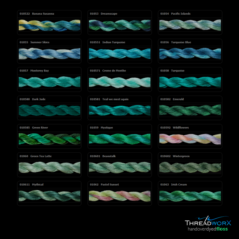 Overdyed DMC Floss · 109s - 112s by Threadworx