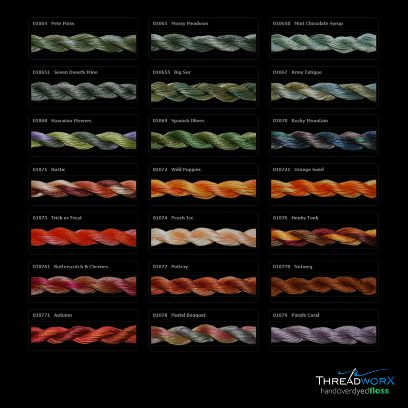 Overdyed DMC Floss · 109s - 112s by Threadworx