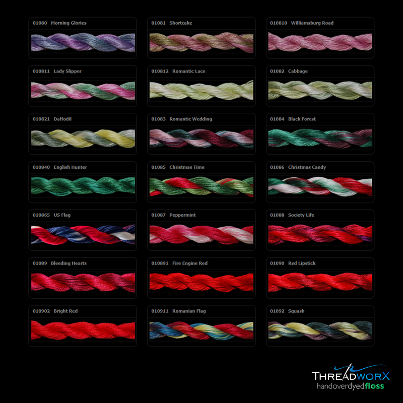 Overdyed DMC Floss · 109s - 112s by Threadworx