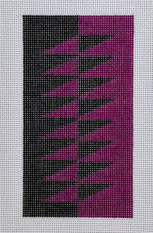 Side Diamonds Glasses Case - Black + Violet