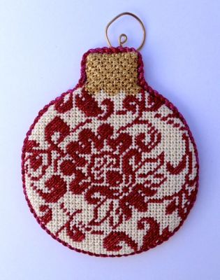 Bill's Reflection Bauble - Red & Ivory