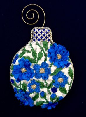 Forget Me Not in Butter Reflection Bauble