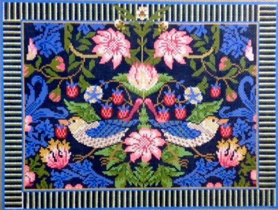 Strawberry Thief Banded Pillow