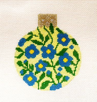 Forget Me Not in Butter Reflection Bauble