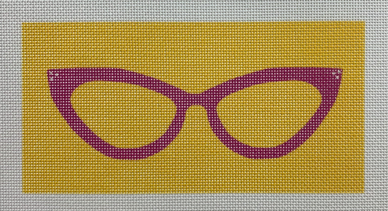 Cat Eyes Glasses - Yellow & Purple (18 mesh)