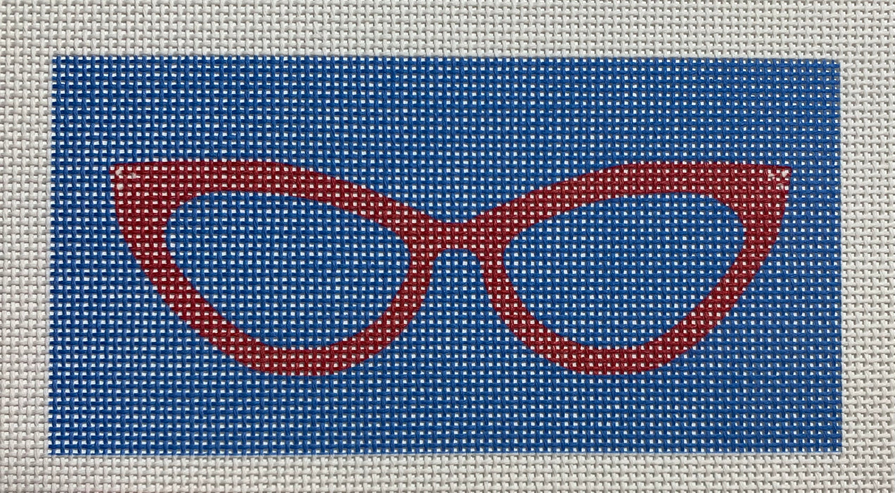 Cat Eyes Glasses - Blue & Red (13 mesh)