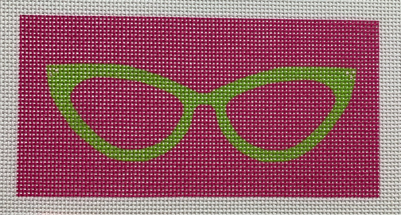 Cat Eyes Glasses - Pink & Green (13 mesh)