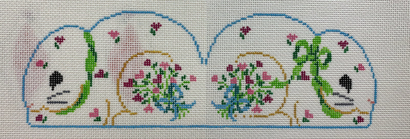 2-Sided Bunny - Pink Hearts (18 mesh)