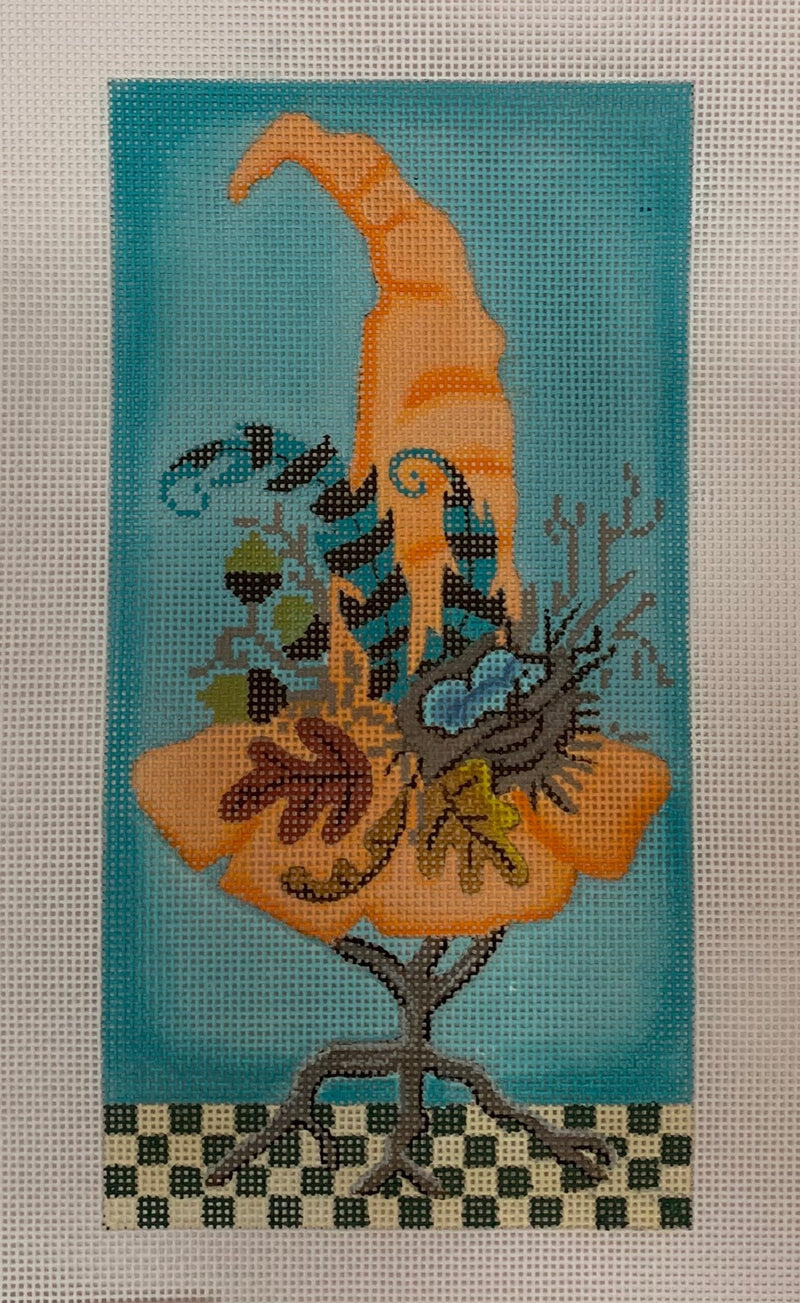 Witch Hat W/ Nest And Feathers