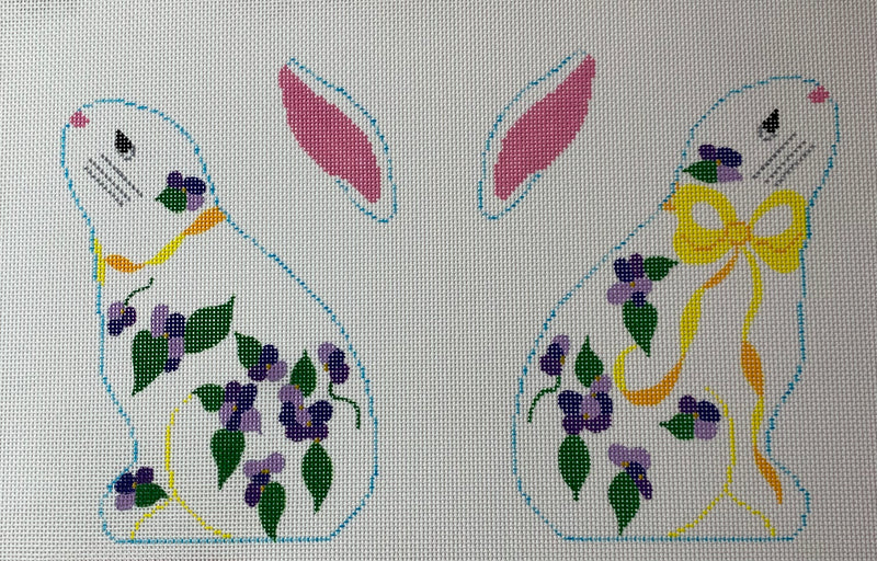 Long-Eared Bunny - Violets (18 mesh)