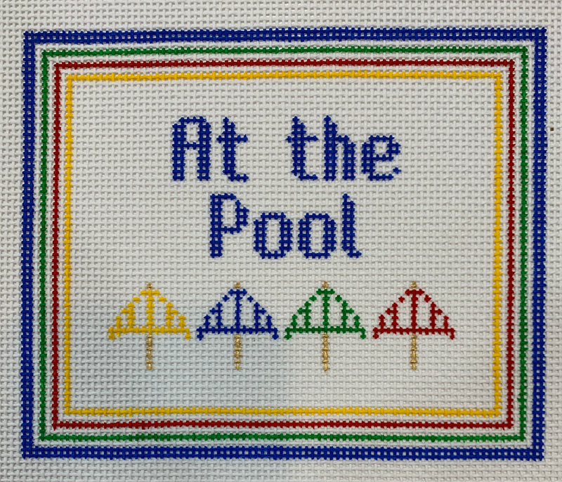 At the Pool w/ Umbrellas