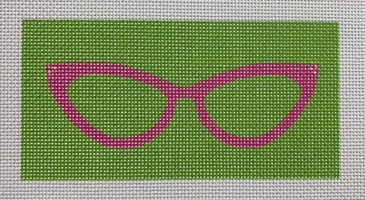 Cat Eyes Glasses - Green & Pink (13 mesh)