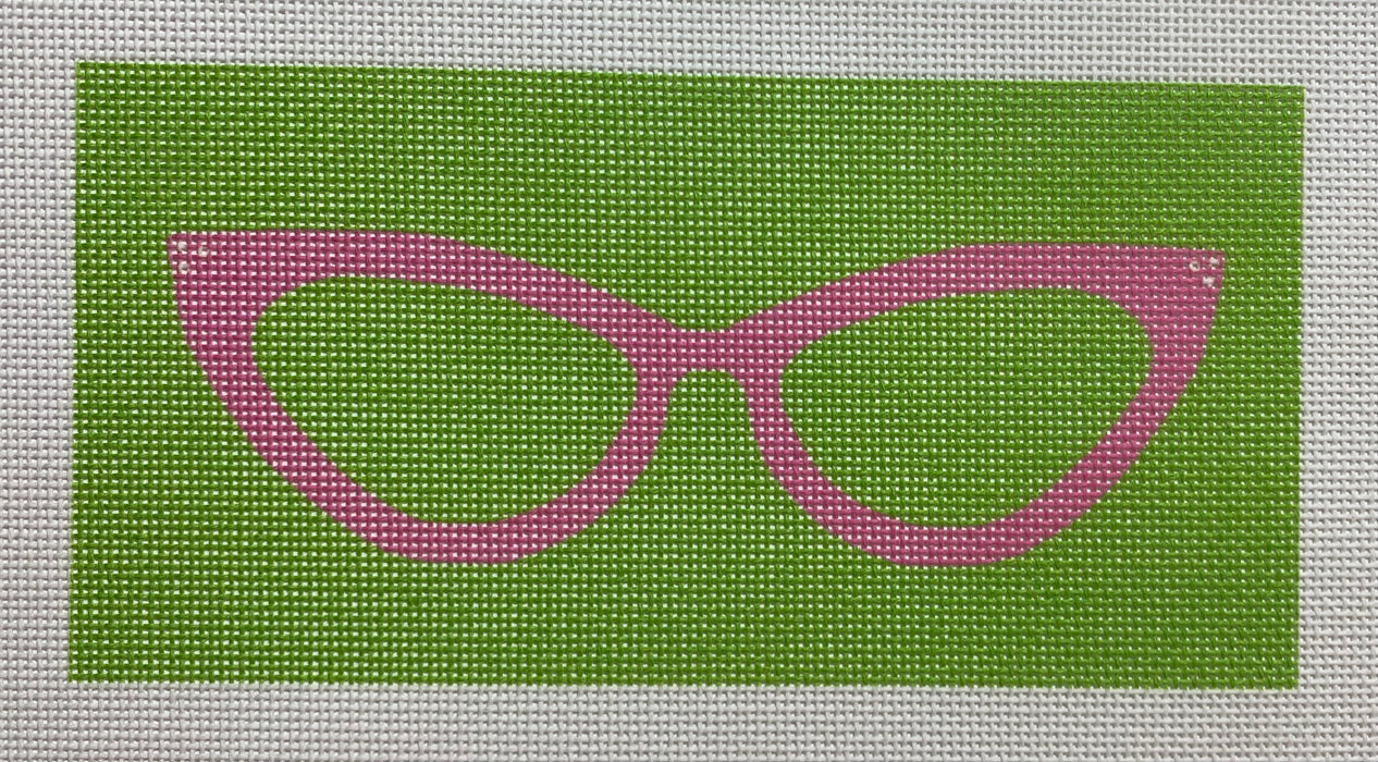 Cat Eyes Glasses - Green & Pink (18 mesh)