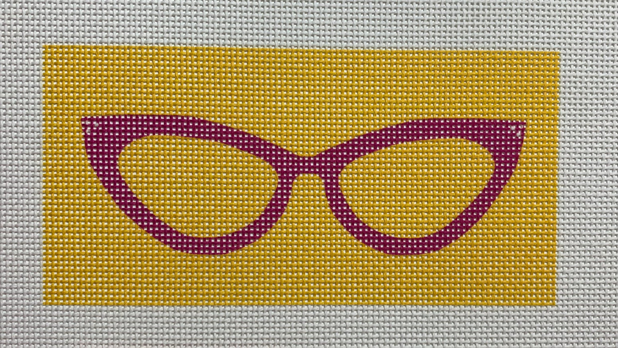 Cat Eyes Glasses - Yellow & Purple (13 mesh)