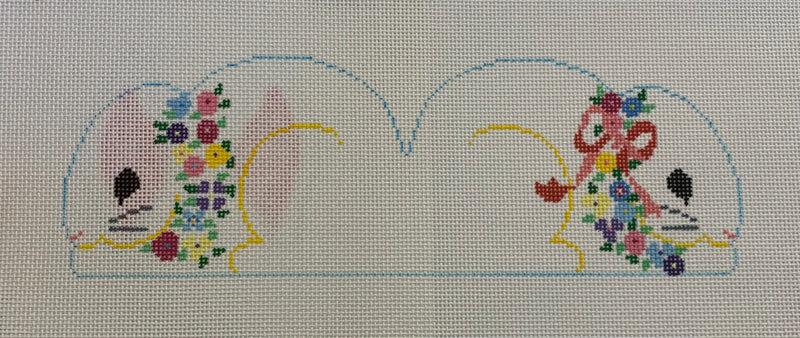 2-Sides Bunny - Spring Flowers (13 mesh)