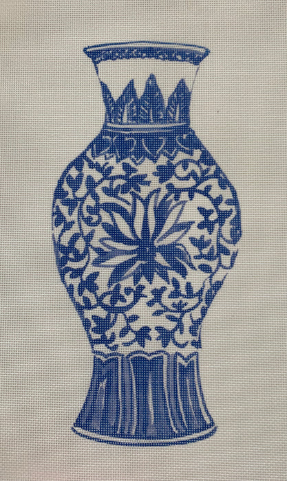 Blue Vase w/ Large Flower