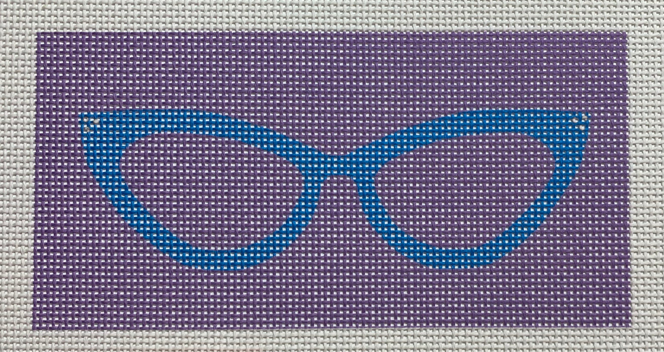 Cat Eyes Glasses - Purple & Blue (13 mesh)