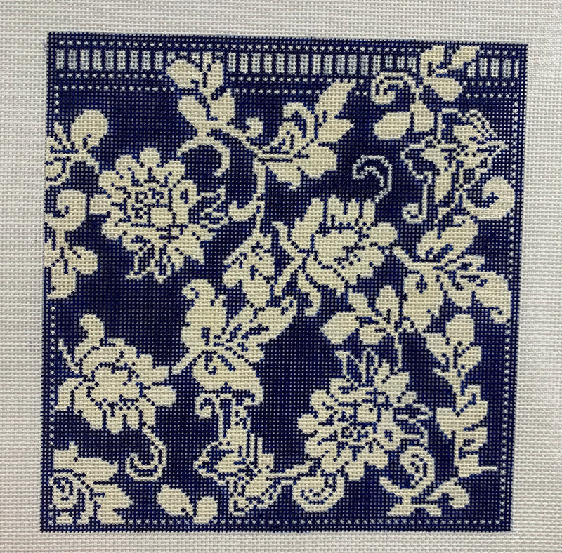 Karen's Damask ECG - Navy